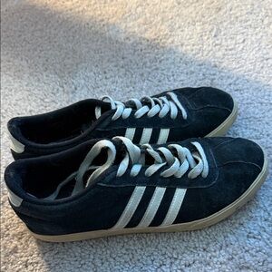 Adidas Men's Navy and White Sneakers